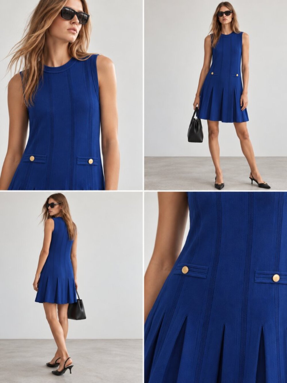 Zara Knit Dress - Look Hot in Cool Cobalt Blue